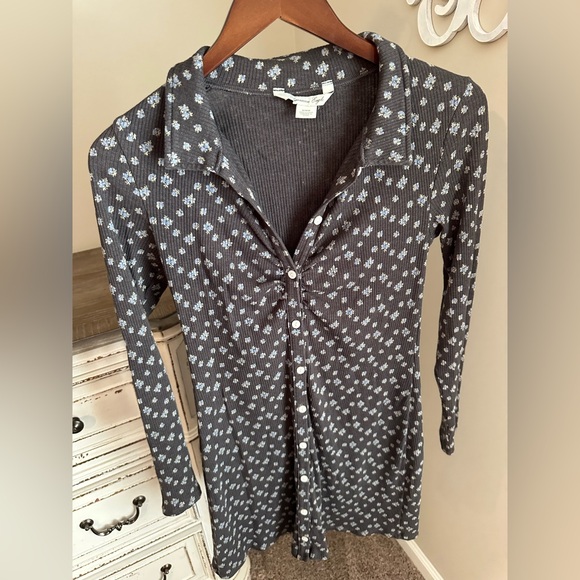 American Eagle Long Sleeve Floral Dress Medium - Picture 2 of 6